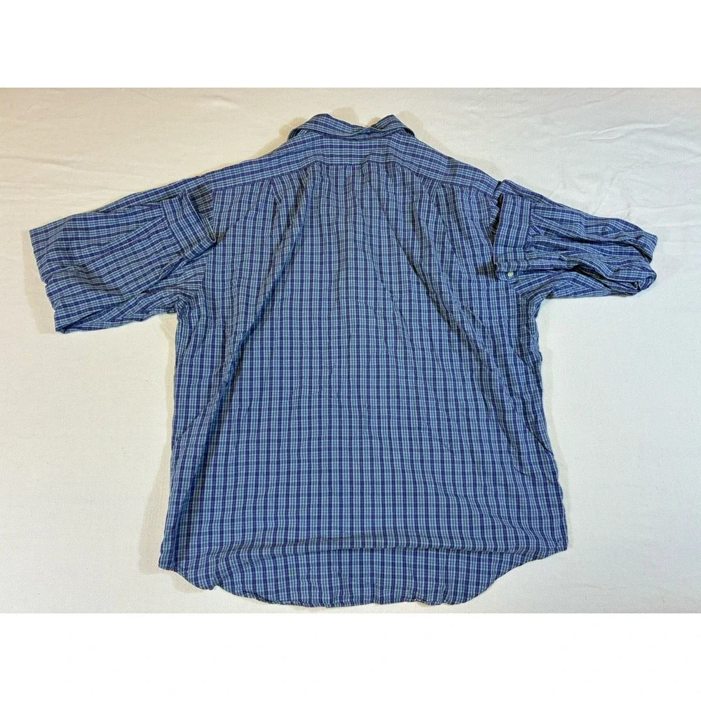 Vintage Polo Ralph Lauren Marlowe Shirt XL Mens‎ Blue Purple Plaid Button Down